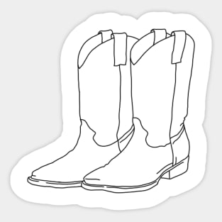 cowgirl boots Sticker